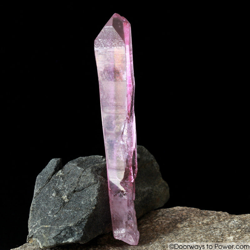 RARE Rose Aura Diamantina Star Seed Quartz Crystal Pleiadian Starbrary Wand