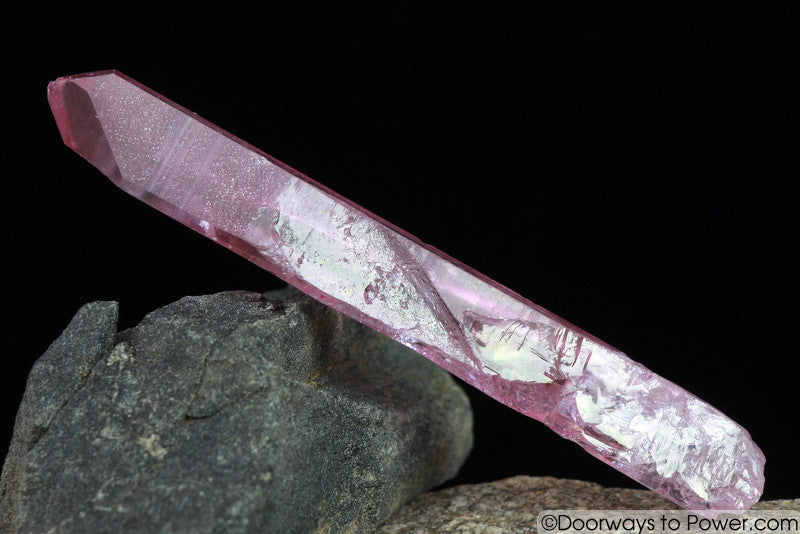 RARE Rose Aura Diamantina Star Seed Quartz Crystal Pleiadian Starbrary Wand