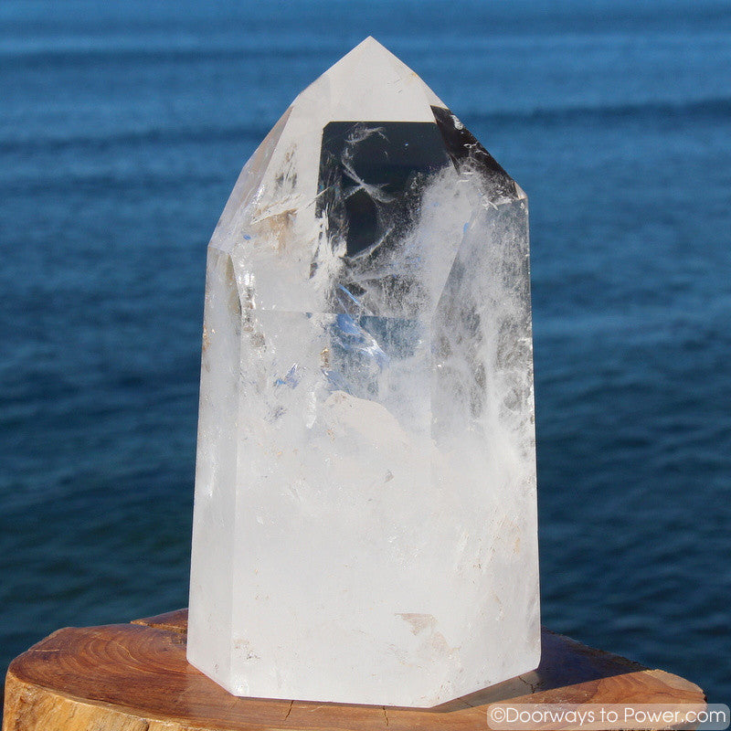 Striking  9.5" John of God Channeling Devic Temple Crystal Altar Stone