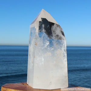 Striking  9.5" John of God Channeling Devic Temple Crystal Altar Stone