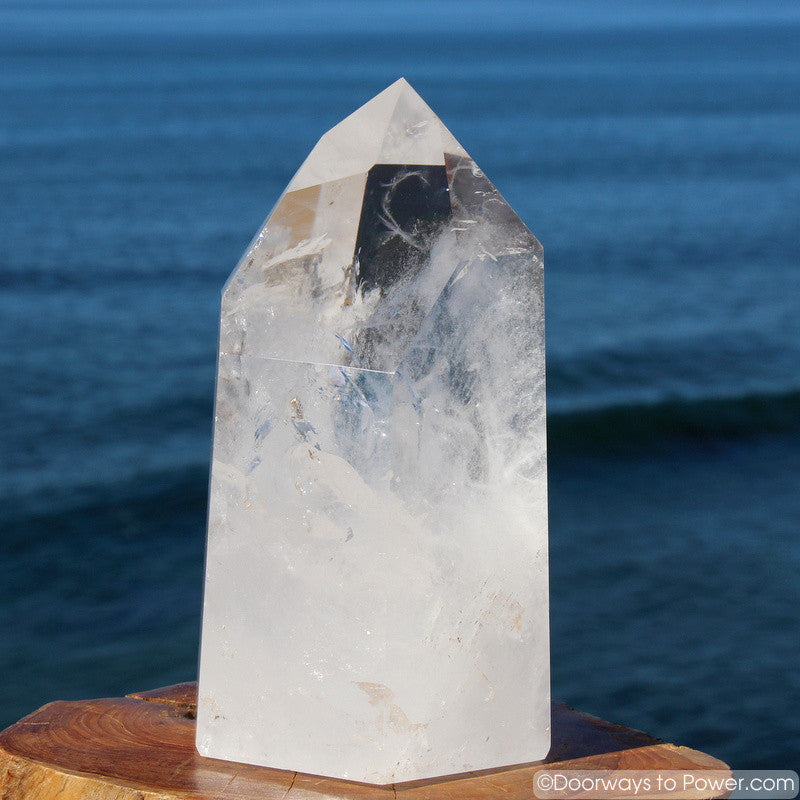 Striking  9.5" John of God Channeling Devic Temple Crystal Altar Stone