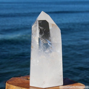 Striking  9.5" John of God Channeling Devic Temple Crystal Altar Stone
