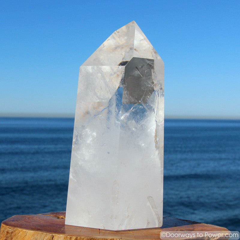 Striking  9.5" John of God Channeling Devic Temple Crystal Altar Stone