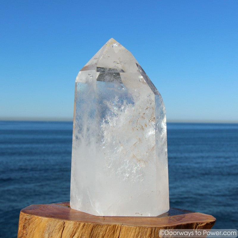 Striking  9.5" John of God Channeling Devic Temple Crystal Altar Stone