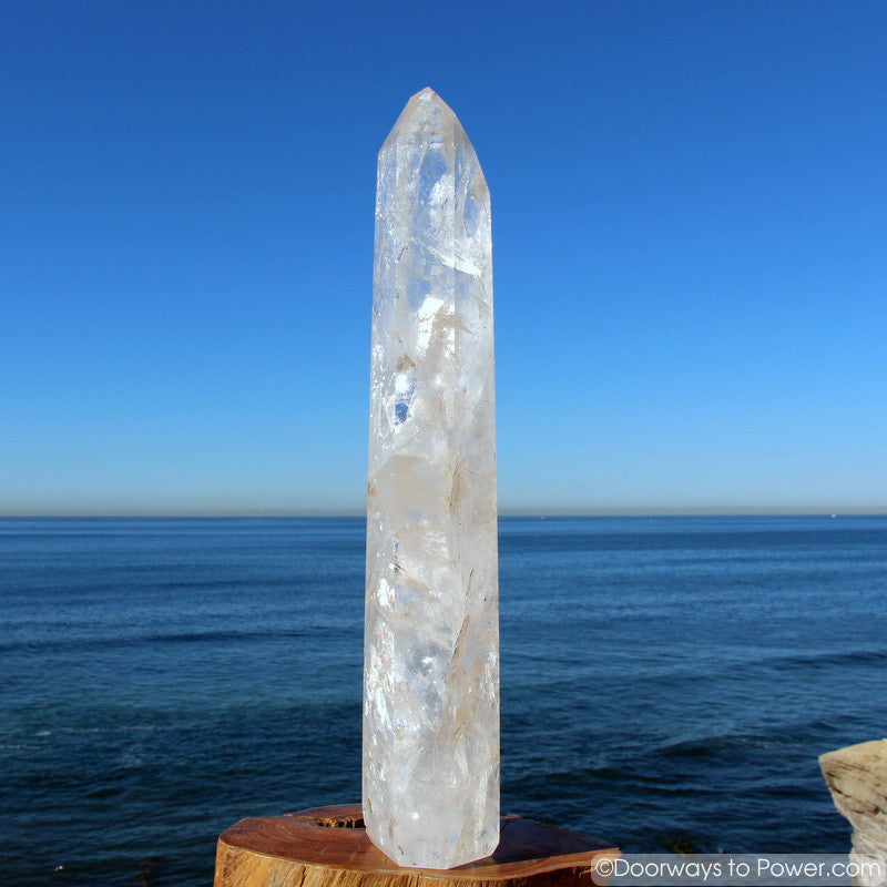 18.25" John of God Quartz Devic Temple Crystal Tower 10 lbs