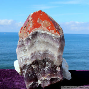 Amazing 8" Auralite 23 Crystal w/ Red Tip Like Super 7 Melody Stone 5 lbs