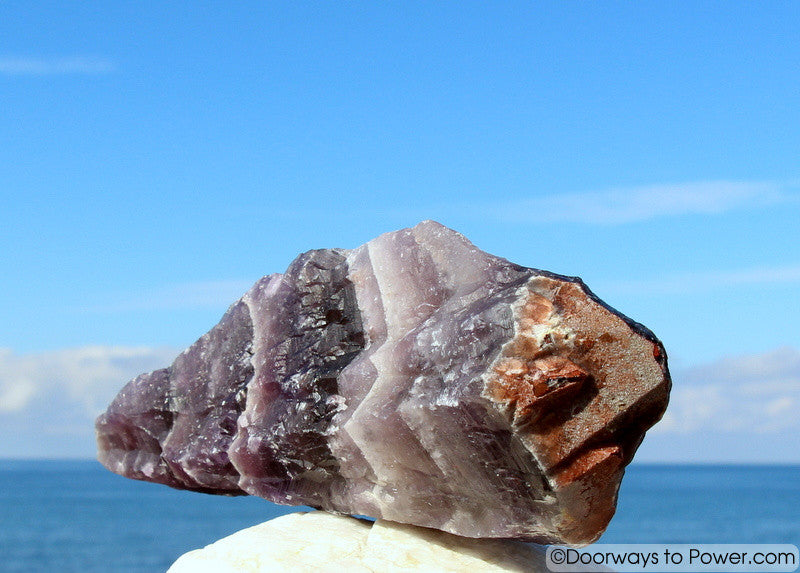 Big 10" Auralite 23 Crystal Wand Azozeo Activated w/ Red Tip  2.5 lbs