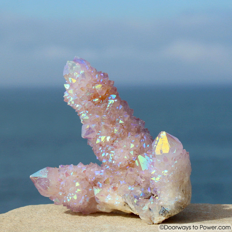 Angel Aura Citrine Spirit Quartz Crystal Cluster w/ Record Keeper *RESERVED for NIKDOWN