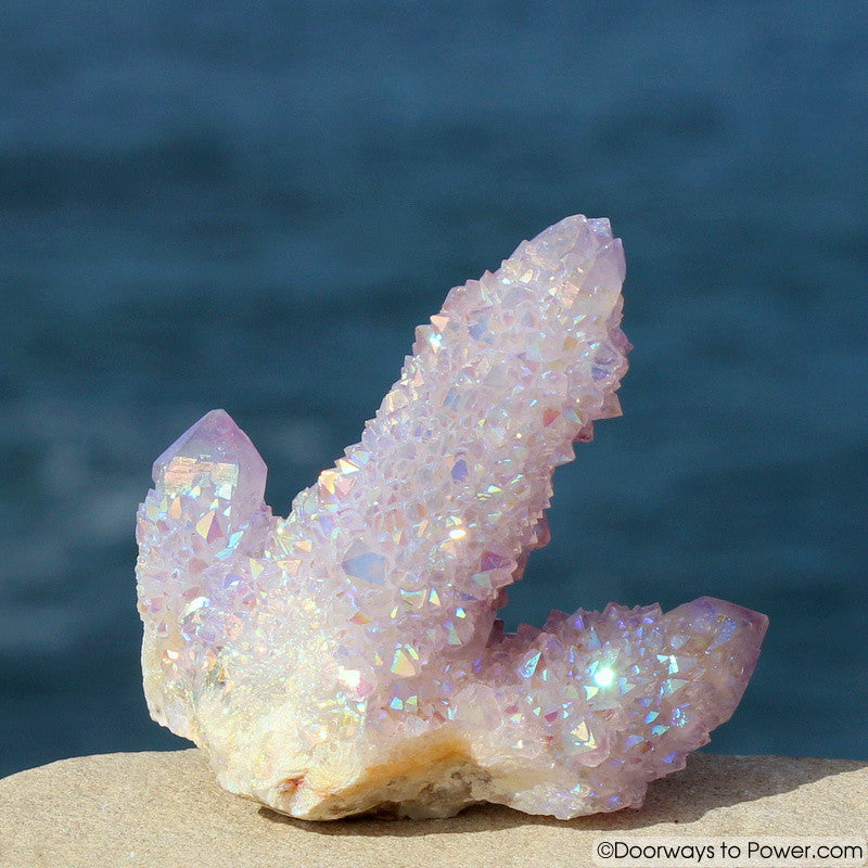 Angel Aura Citrine Spirit Quartz Crystal Cluster w/ Record Keeper *RESERVED for NIKDOWN