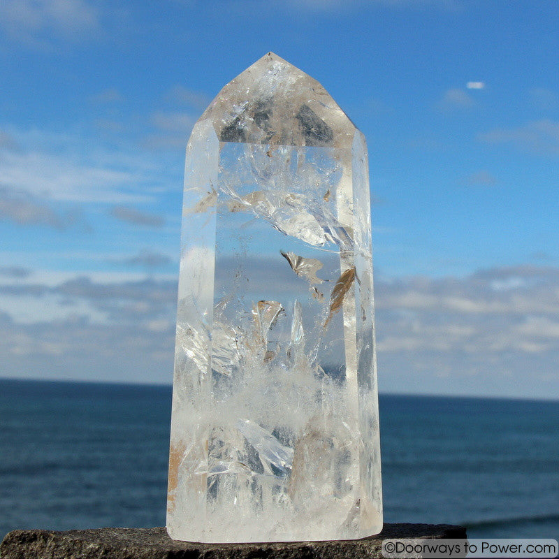 7.5" John of God Crystal Point w/ Temple Heart Dow  A +++ "Collectors Quality"