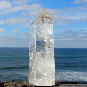 7.5" John of God Crystal Point w/ Temple Heart Dow  A +++ "Collectors Quality"