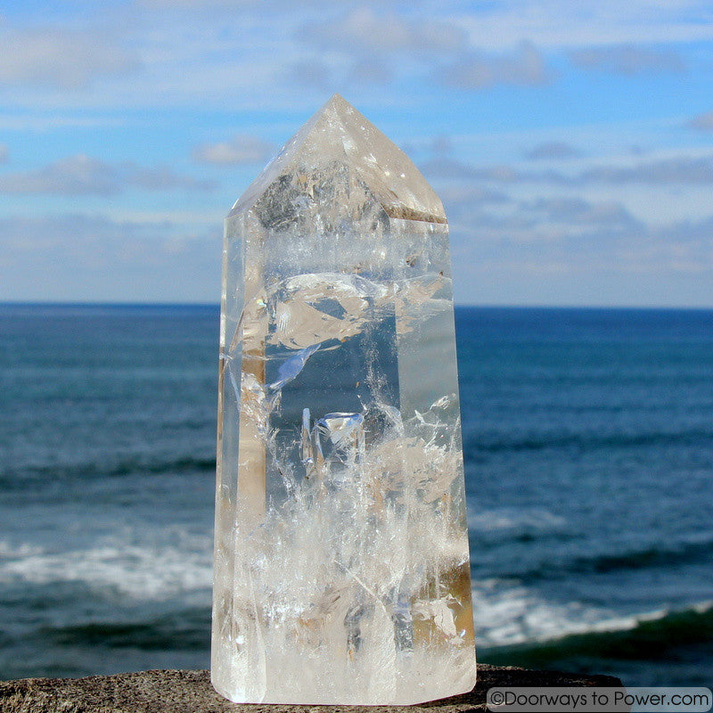 7.5" John of God Crystal Point w/ Temple Heart Dow  A +++ "Collectors Quality"