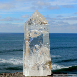 7.5" John of God Crystal Point w/ Temple Heart Dow  A +++ "Collectors Quality"