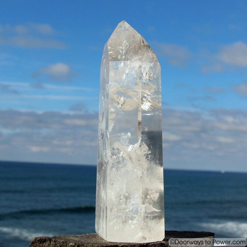 7.5" John of God Crystal Point w/ Temple Heart Dow  A +++ "Collectors Quality"