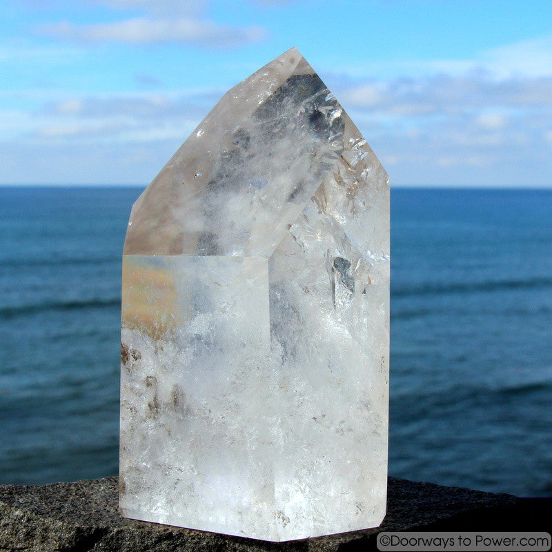 7" John of God Casa Healing Crystal Point w/ Devic Temple  4 lbs