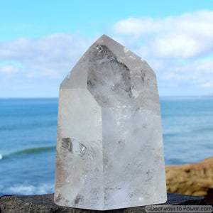 7" John of God Casa Healing Crystal Point w/ Devic Temple  4 lbs