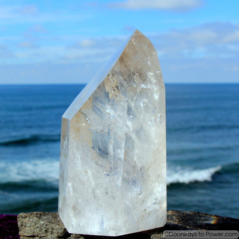 7" John of God Casa Healing Crystal Point w/ Devic Temple  4 lbs