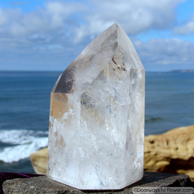 7" John of God Casa Healing Crystal Point w/ Devic Temple  4 lbs