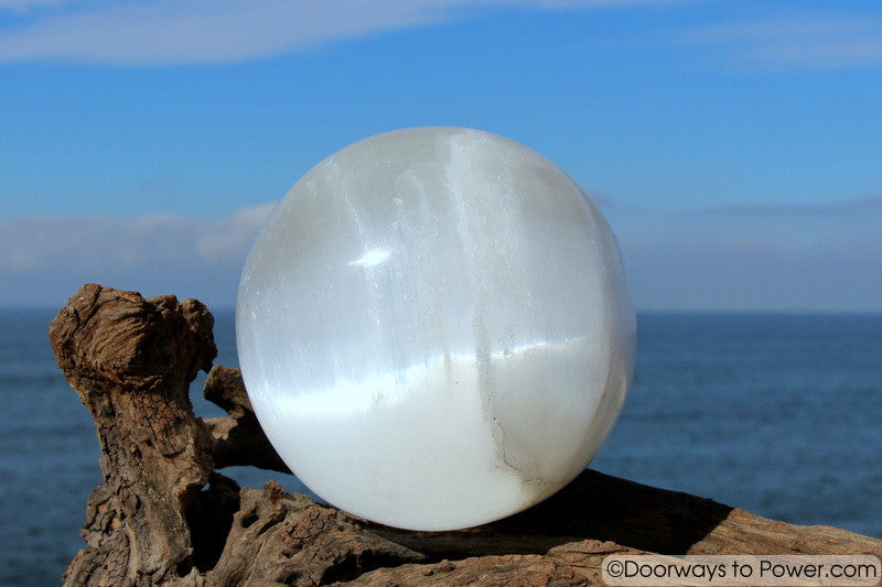 4.6" Selenite Energy Clearing Crystal Sphere