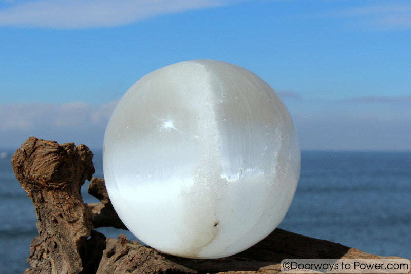 4.6" Selenite Energy Clearing Crystal Sphere