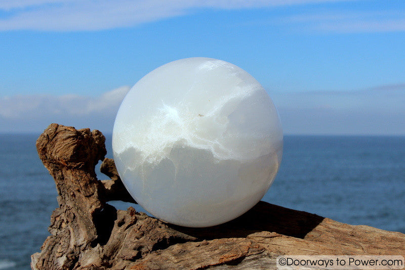 4.6" Selenite Energy Clearing Crystal Sphere
