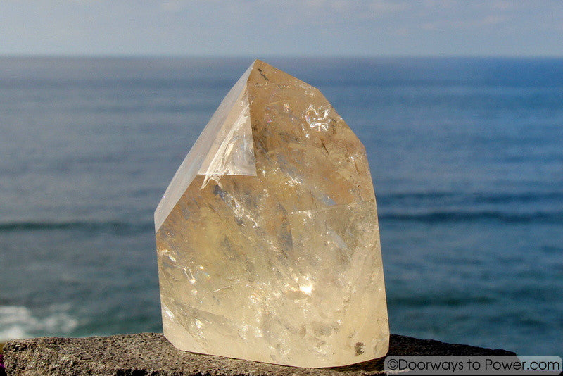 4.8" John of God Citrine Dow Crystal Point w/ Devic Temple 2.5 lbs