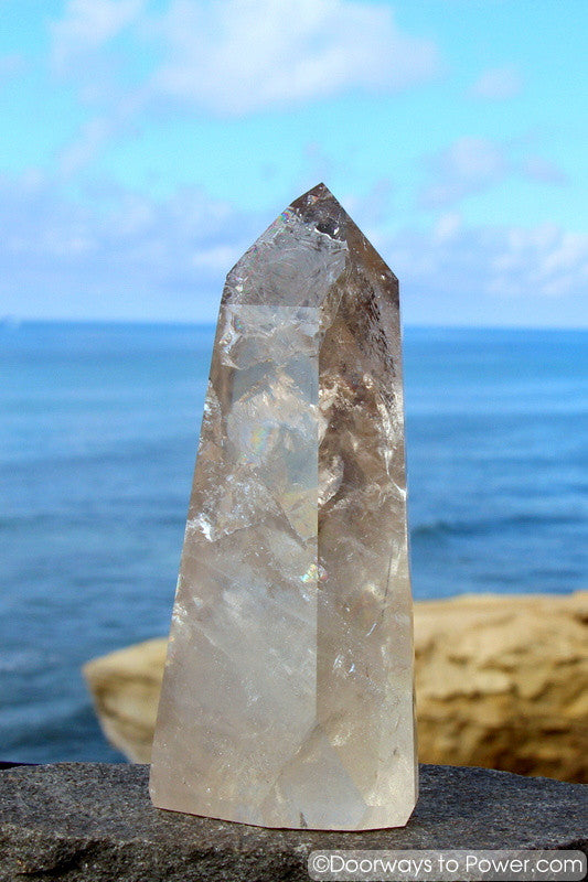 Beautiful 5.5" John of God Citrine Casa Master Crystal with Dow, Devic Temple & More