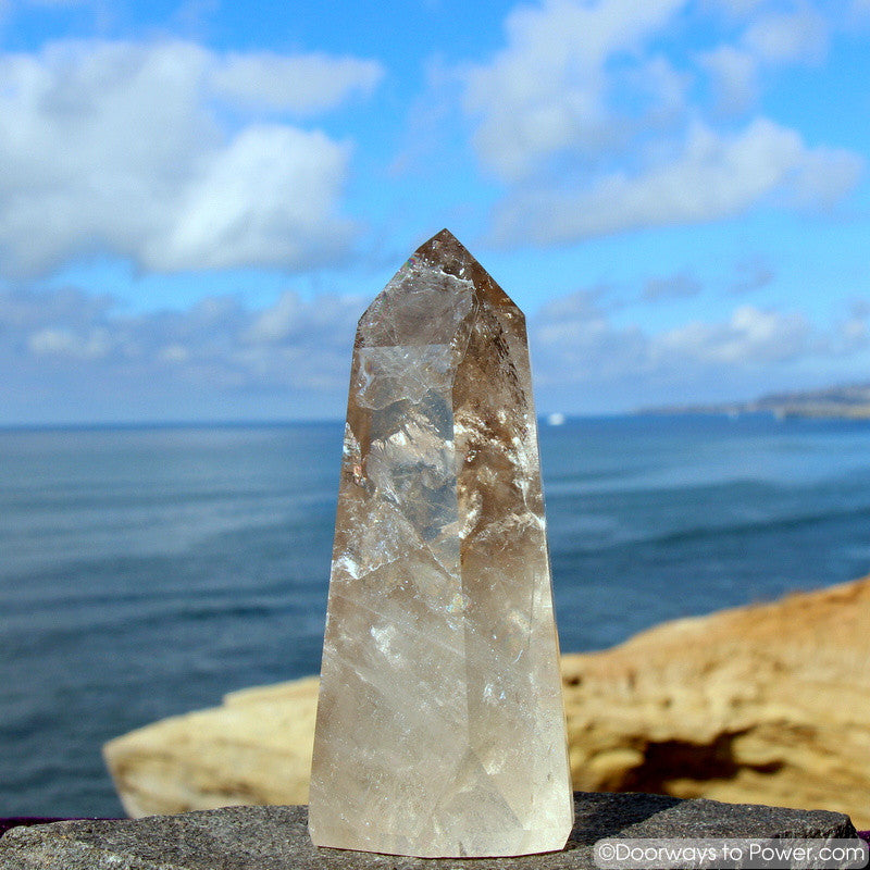 Beautiful 5.5" John of God Citrine Casa Master Crystal with Dow, Devic Temple & More