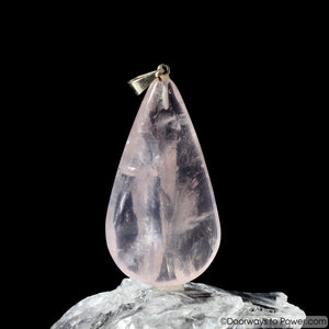 John of God Blessed Rose Quartz Crystal Drop Pendant