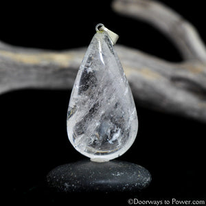 Stunning John of God Blessed Clear Quartz Crystal Drop Pendant