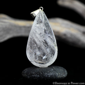 Stunning John of God Blessed Clear Quartz Crystal Drop Pendant