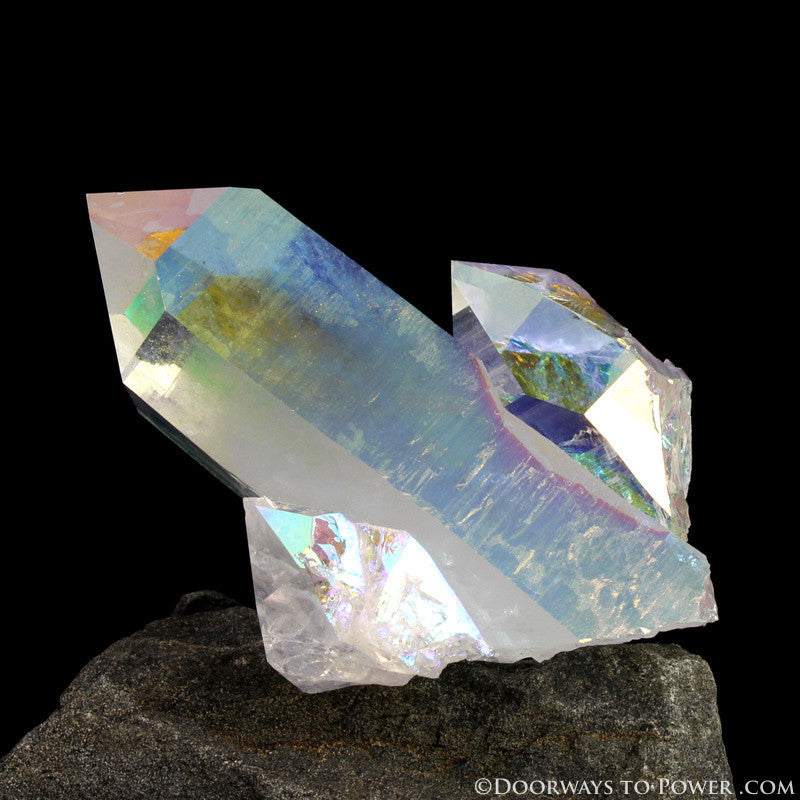 Angel Aura Quartz Master Record keeper Crystal "Lifted by Angel Wings"