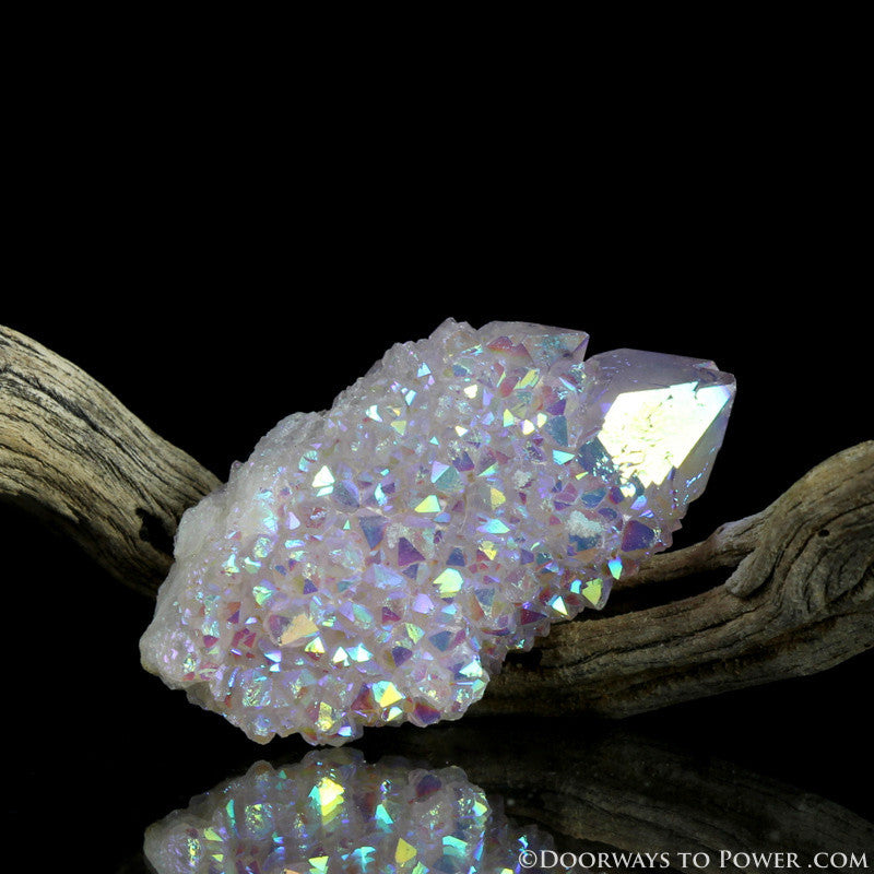 Angel Aura Druzy Spirit Quartz Twin Crystal Cluster