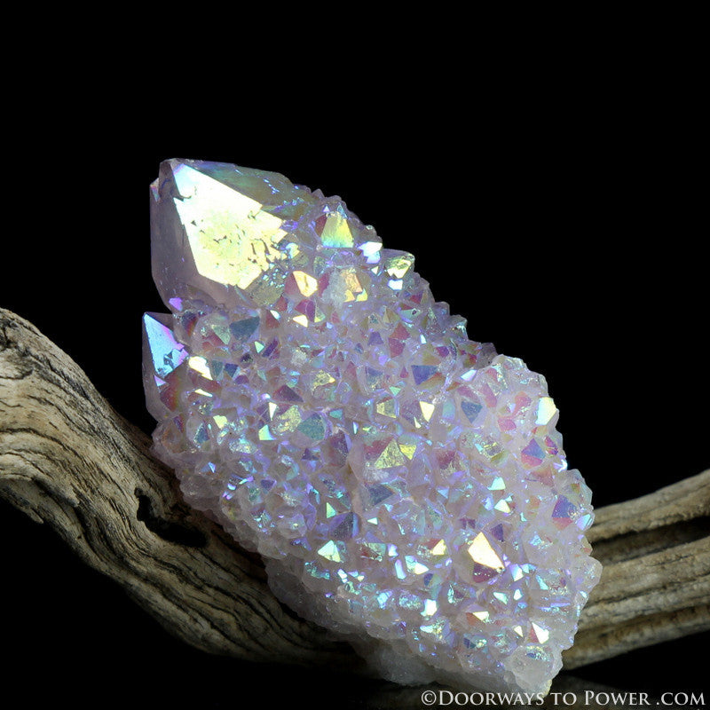 Angel Aura Druzy Spirit Quartz Twin Crystal Cluster