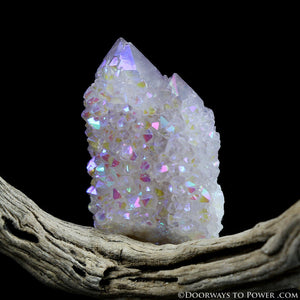 Angel Aura Druzy Spirit Quartz Twin Crystal Cluster