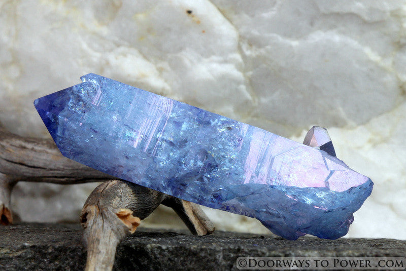 Tanzan Indigo Aura Twin Crystal