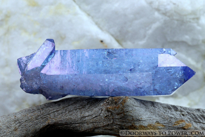 Tanzan Aura Indigo Quartz Crystal Doorways to Power
