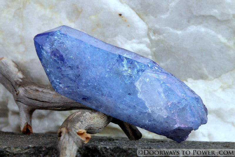 Tanzan Aura Indigo Quartz Crystal Doorways to Power