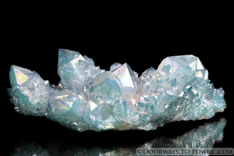 Aqua Aura Crystal Cluster w/ Master Record Keeper & Twin