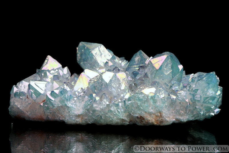 Aqua Aura Crystal Cluster w/ Master Record Keeper & Twin