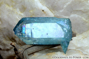 Aqua Aura Quartz Tantric Twin Time Link Crystal