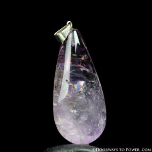 John of God Blessed Amethyst Quartz Crystal Drop Pendant