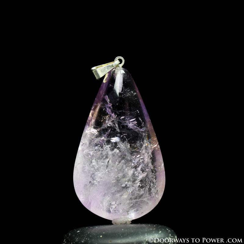 John of God Blessed Amethyst Quartz Crystal Drop Pendant