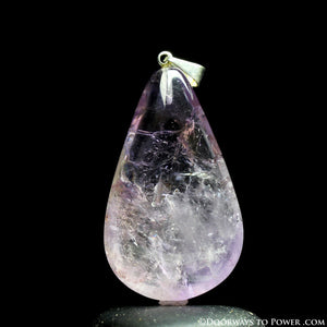 John of God Blessed Amethyst Quartz Crystal Drop Pendant