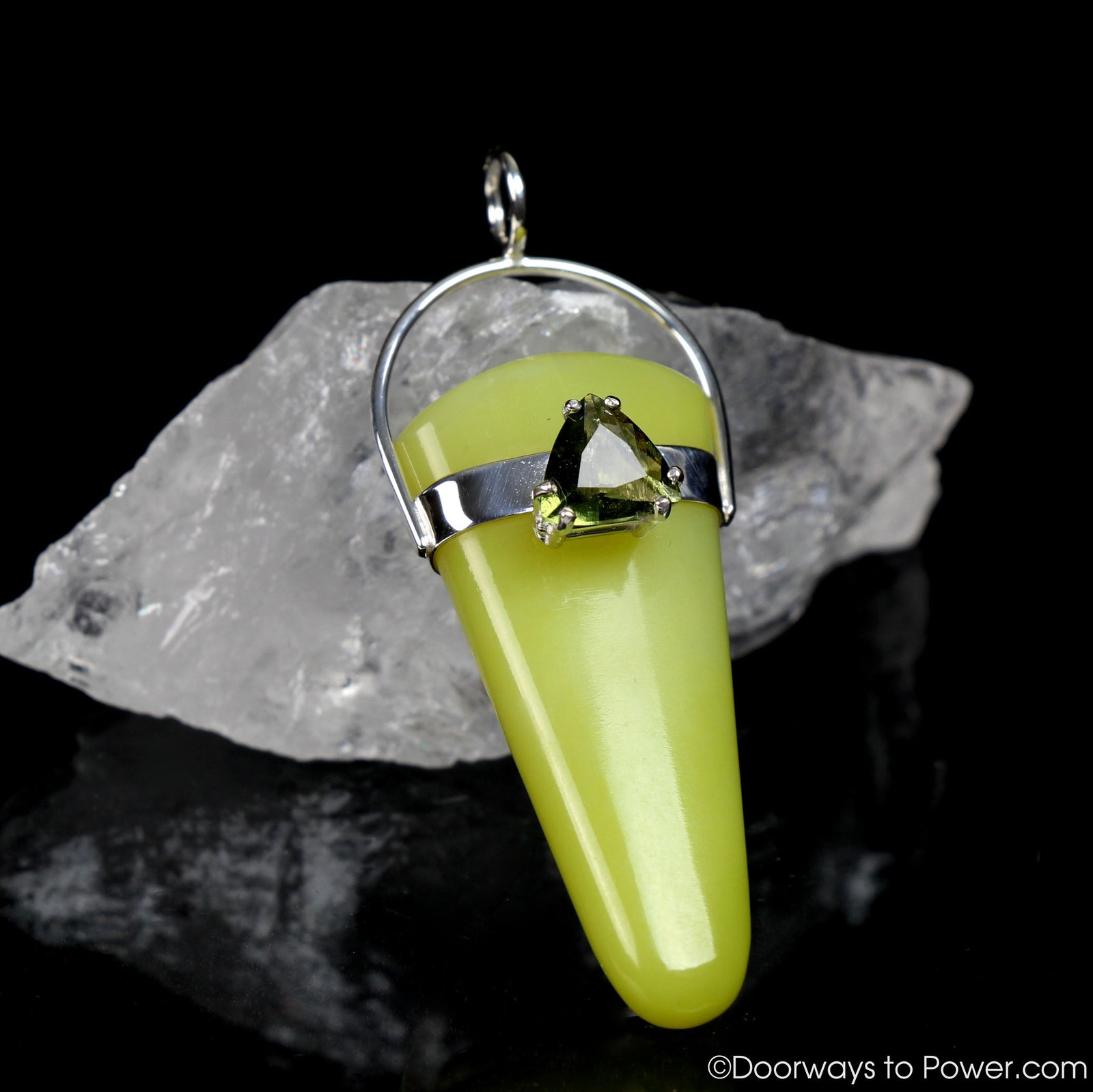 Healerite Moldavite Pendant