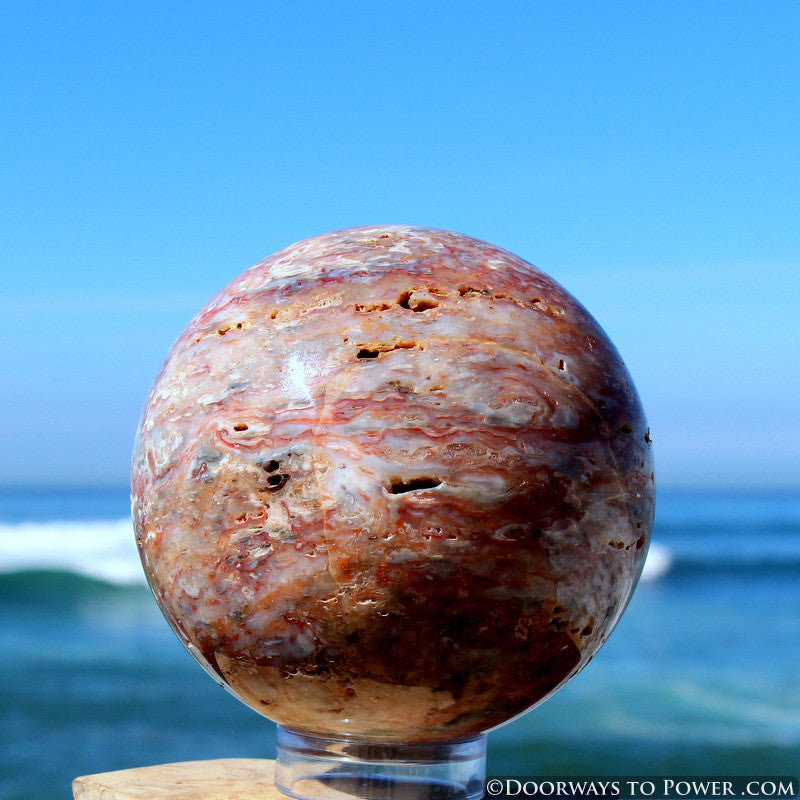 Cinnazez Azeztulite Gemstone Sphere 3.94" RARE & Azozeo Activated