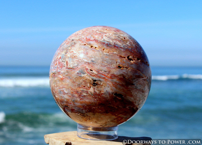 Cinnazez Azeztulite Gemstone Sphere 3.94" RARE & Azozeo Activated