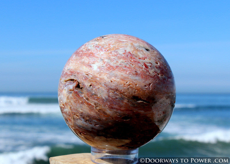 Cinnazez Azeztulite Gemstone Sphere 3.94" RARE & Azozeo Activated