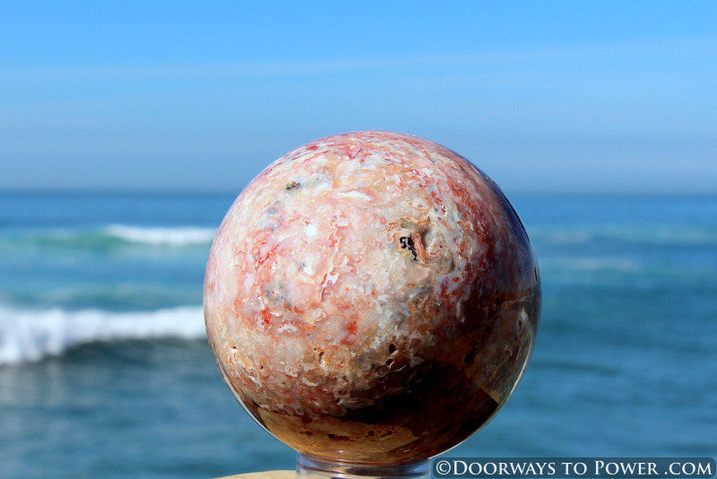 Cinnazez Azeztulite Gemstone Sphere 3.94" RARE & Azozeo Activated