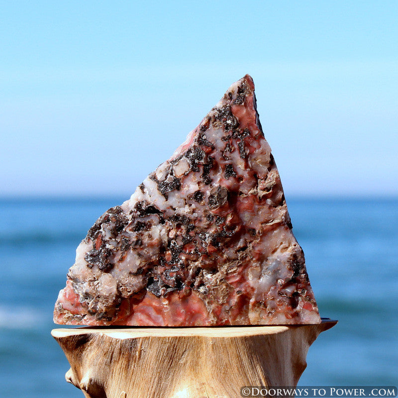 Cinnazez Azeztulite Triangle Altar Stone 3.25" Azozeo Activated